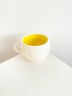 Чашка для кофе Agami Ceramics Ануна (белая с желтым) 400 мл